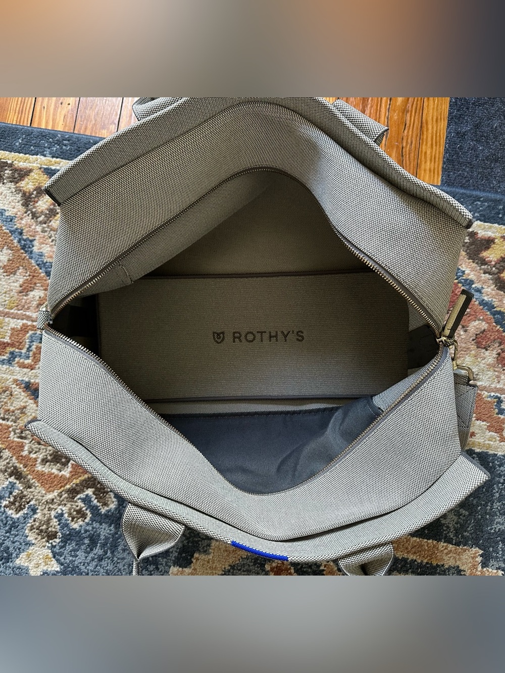 Rothy's Gray Textured Duffel Bag